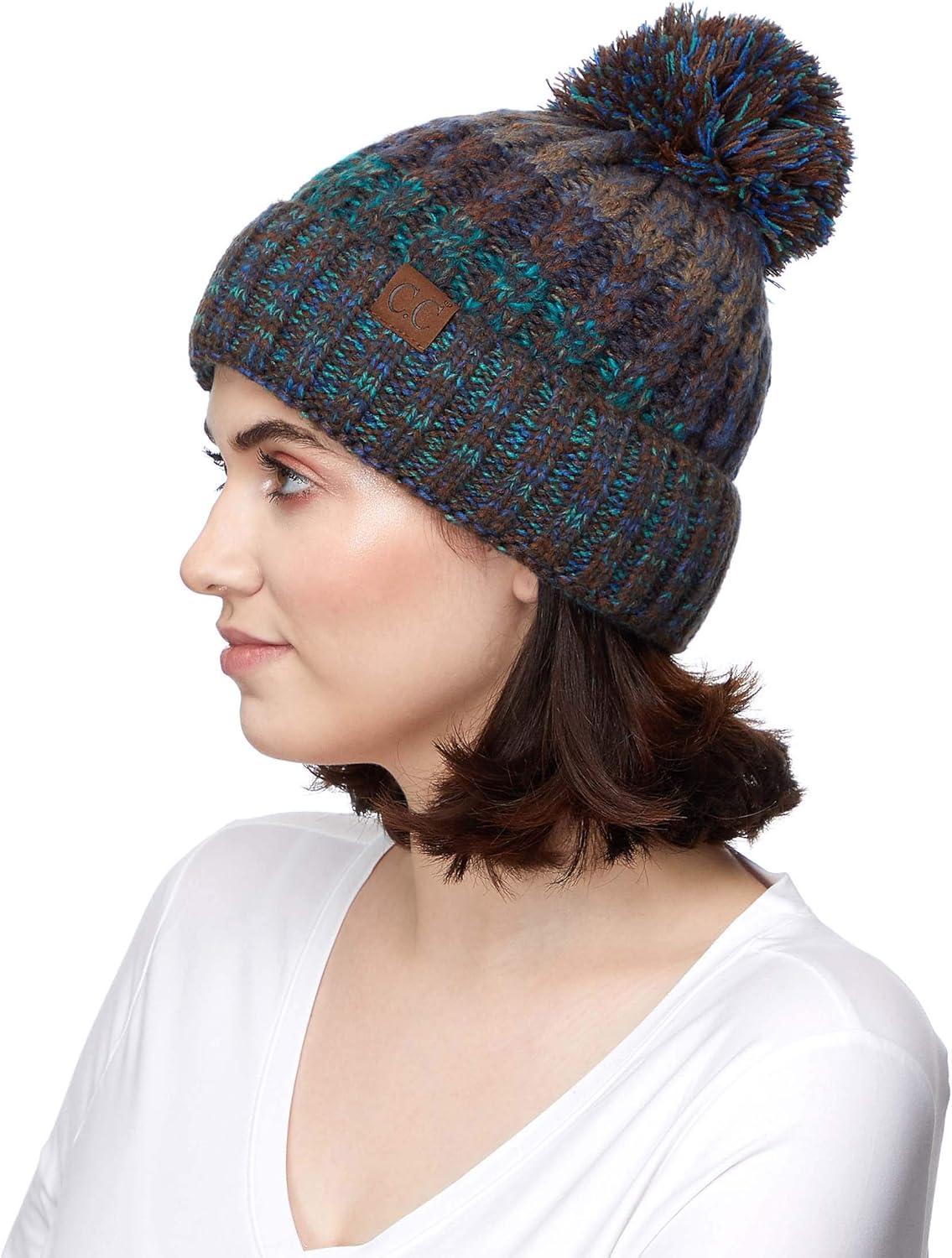 imageCC Exclusives Womens Winter Seed Stitched Confetti Pom Beanie Hat HAT1816HAT2214HAT2085HAT3841Hatteal