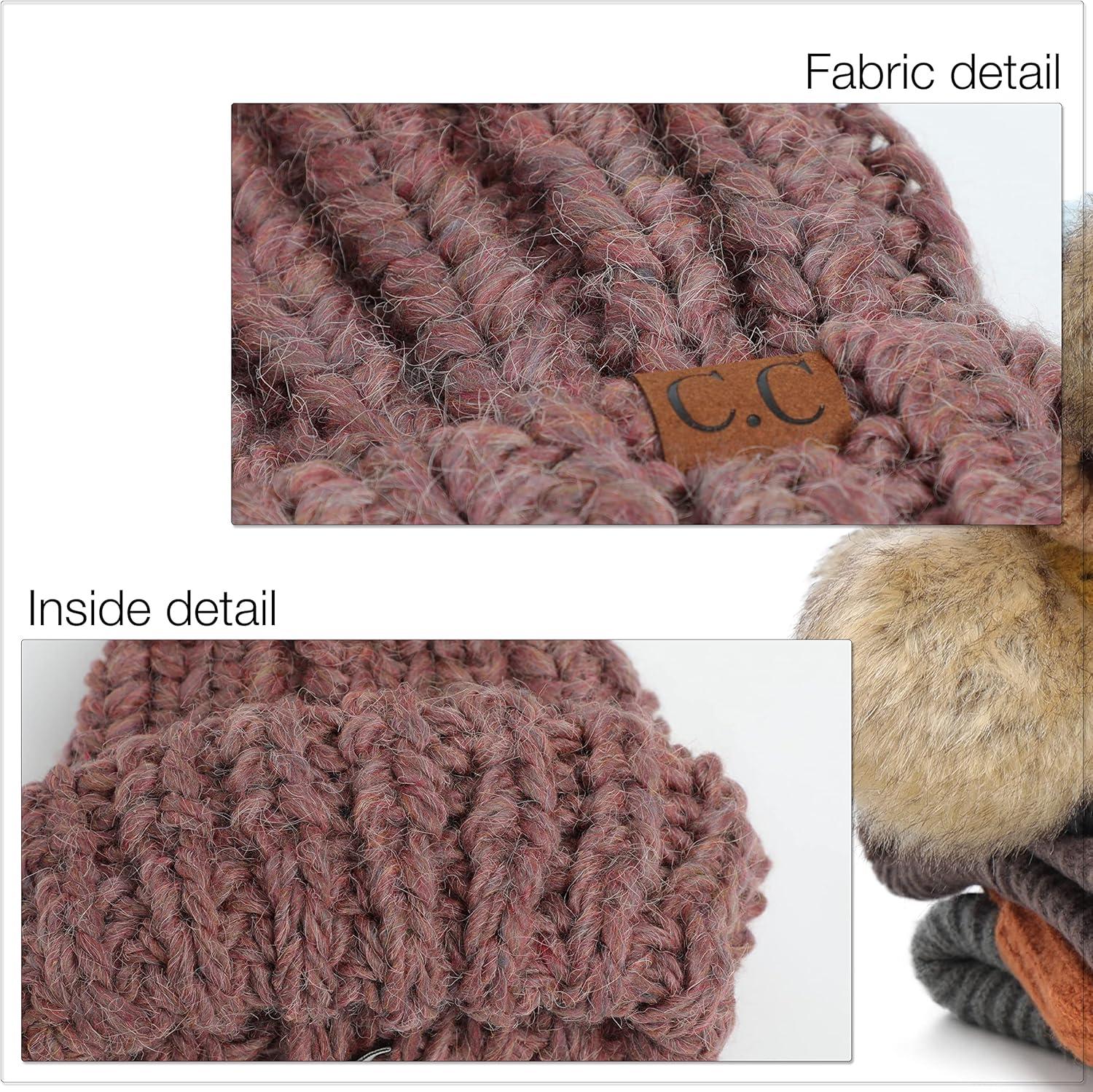 imageCC Exclusives Womens Winter Seed Stitched Confetti Pom Beanie Hat HAT1816HAT2214HAT2085HAT3841Ltmelgrey