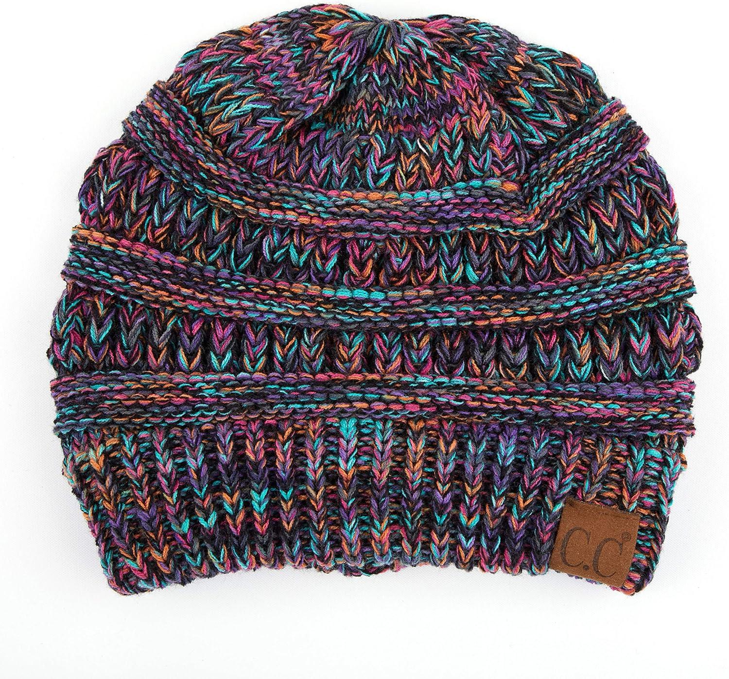 imageCC Hatsandscarf CC Exclusives Solid Color Beanie Tail Hat0 Gift Setblack Multimitten