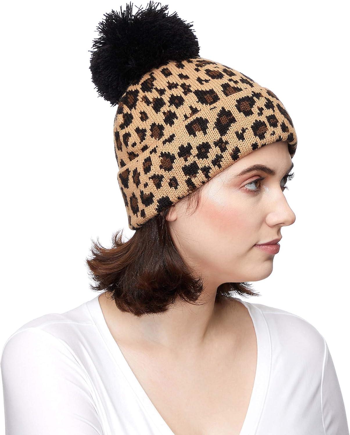 imageCC Hatsandscarf CC Exclusives Solid Color Beanie Tail Hat0 Leopard
