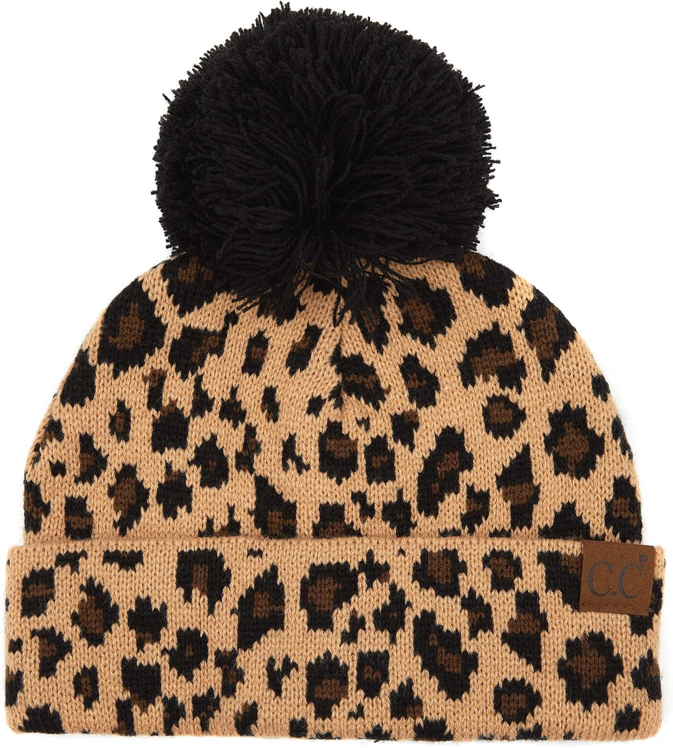 imageCC Hatsandscarf CC Exclusives Solid Color Beanie Tail Hat0 Leopard