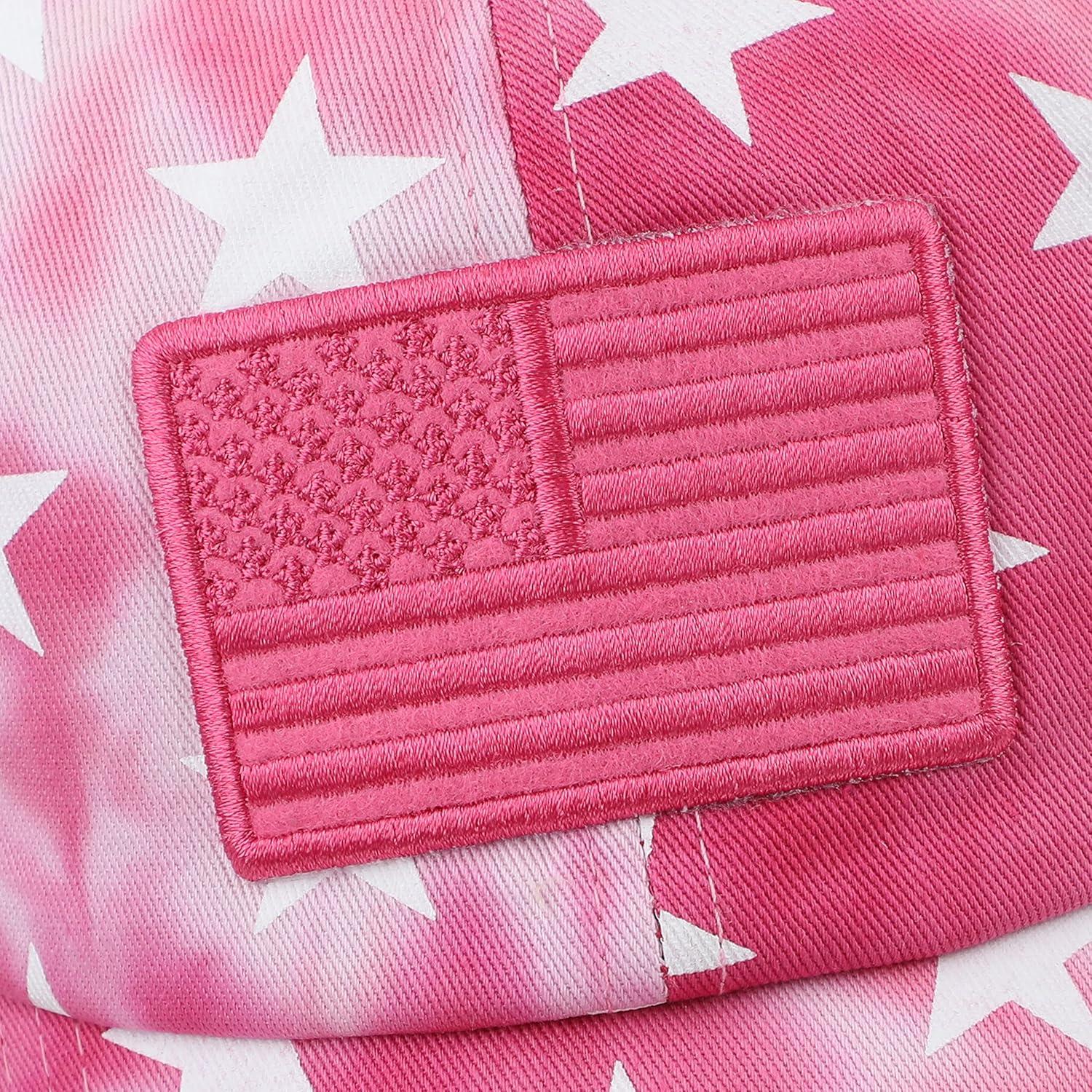 imageCC Kids CrissCross Elastic Band Distressed Star Print Pony Cap for Kids KIDSBT933Hot Pink