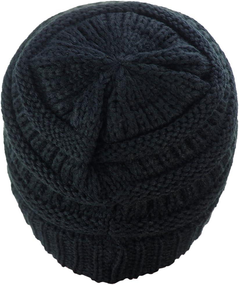 imageCC Kids Cute Warm and Comfy Childrens Knit Ski Beanie HatBlack