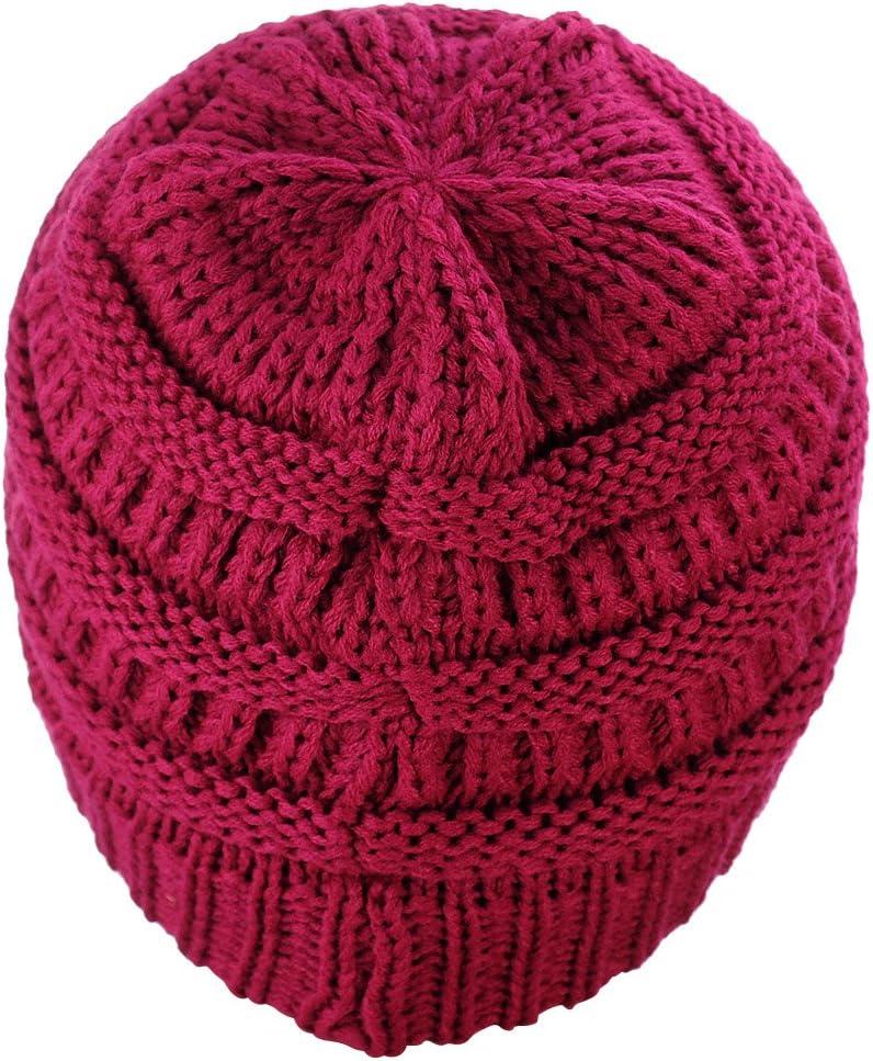 imageCC Kids Cute Warm and Comfy Childrens Knit Ski Beanie HatHot Pink