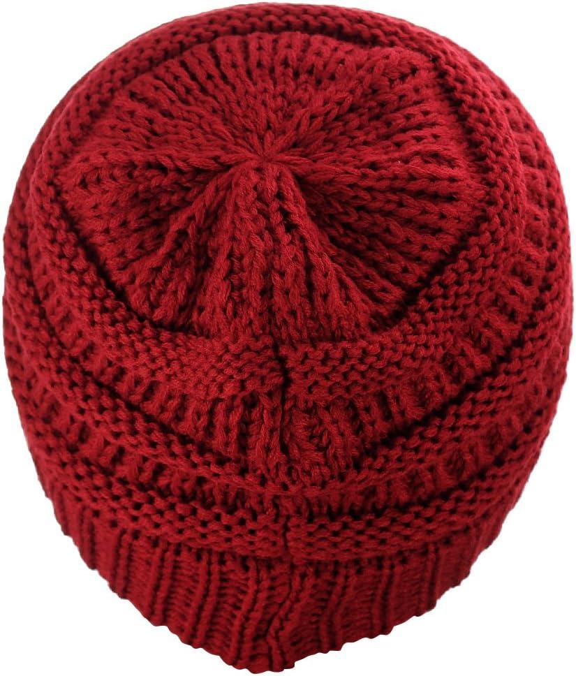 imageCC Kids Cute Warm and Comfy Childrens Knit Ski Beanie HatRed