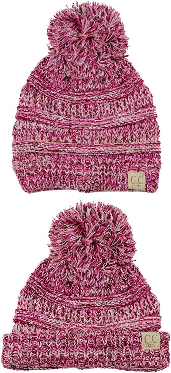 imageCC Kids Cute Warm and Comfy Pom Pom Childrens Knit Ski Beanie Hat1