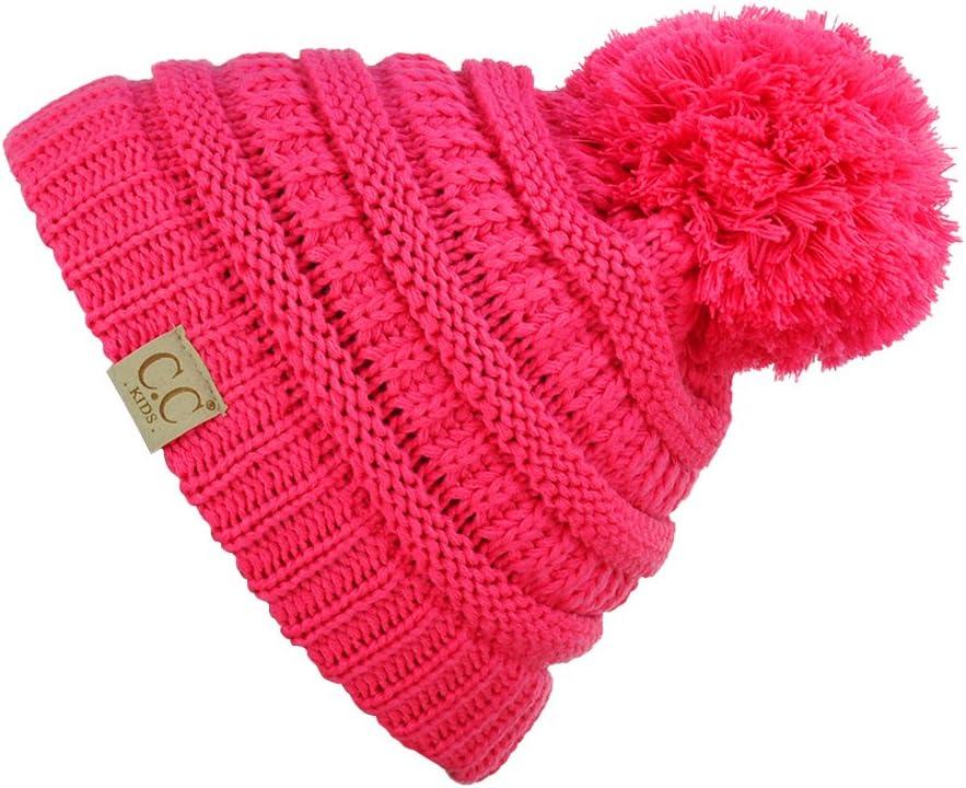imageCC Kids Cute Warm and Comfy Pom Pom Childrens Knit Ski Beanie HatNew Candy