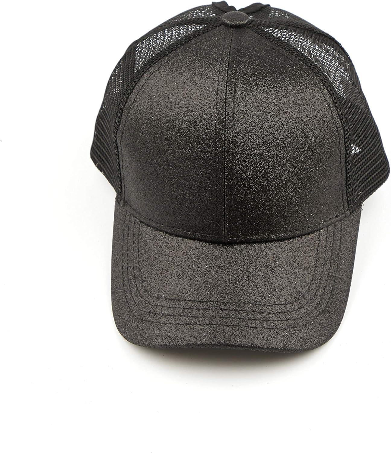 imageCC Kids Ponytail Caps Messy Buns Trucker Plain Baseball Cap BT6KIDSBlaxk