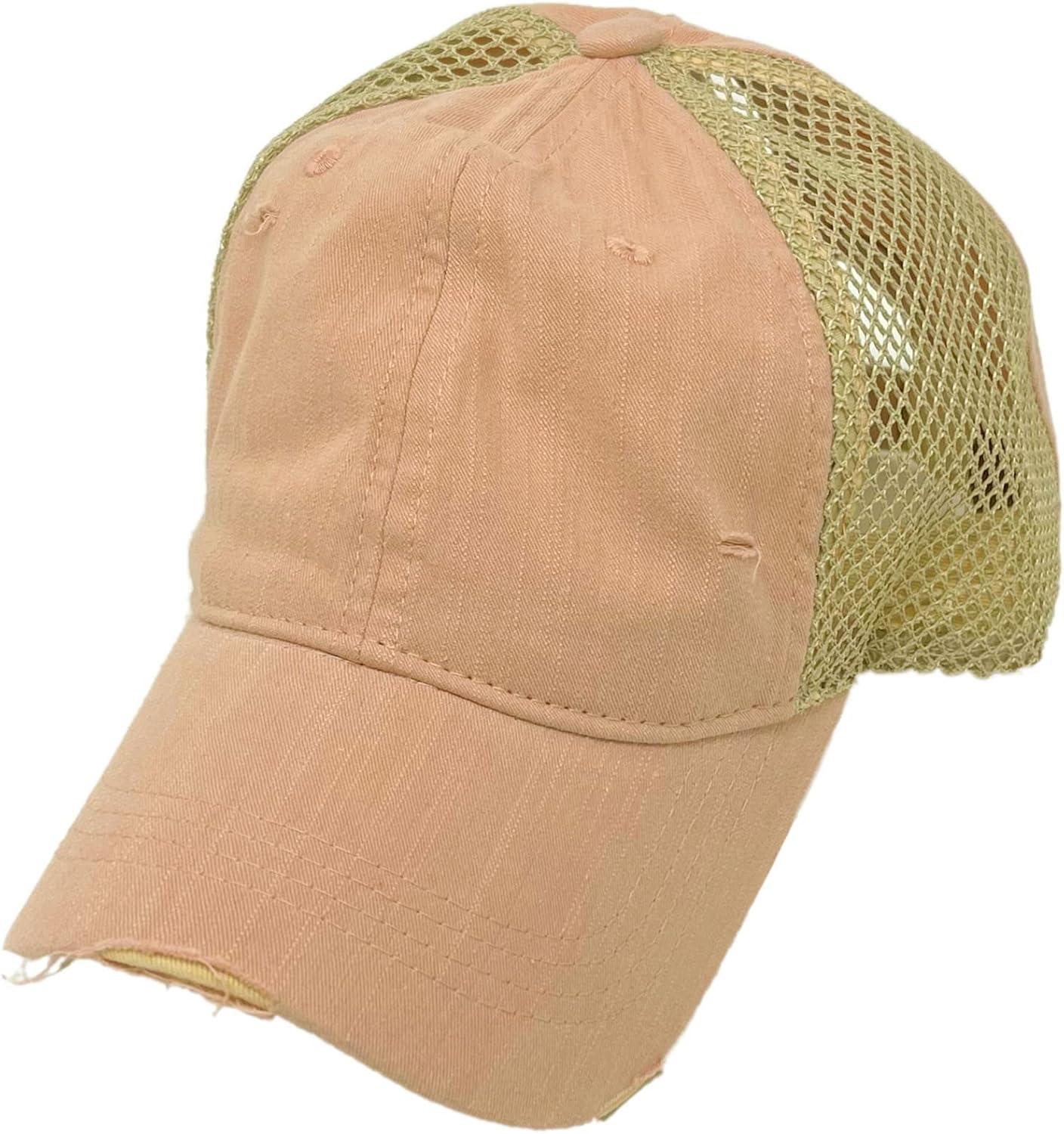 imageCC Pony Cap for WomenDistressed Semi Side Mesh Rose