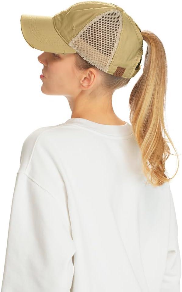 imageCC Pony Cap for WomenSolid Cottonkhaki