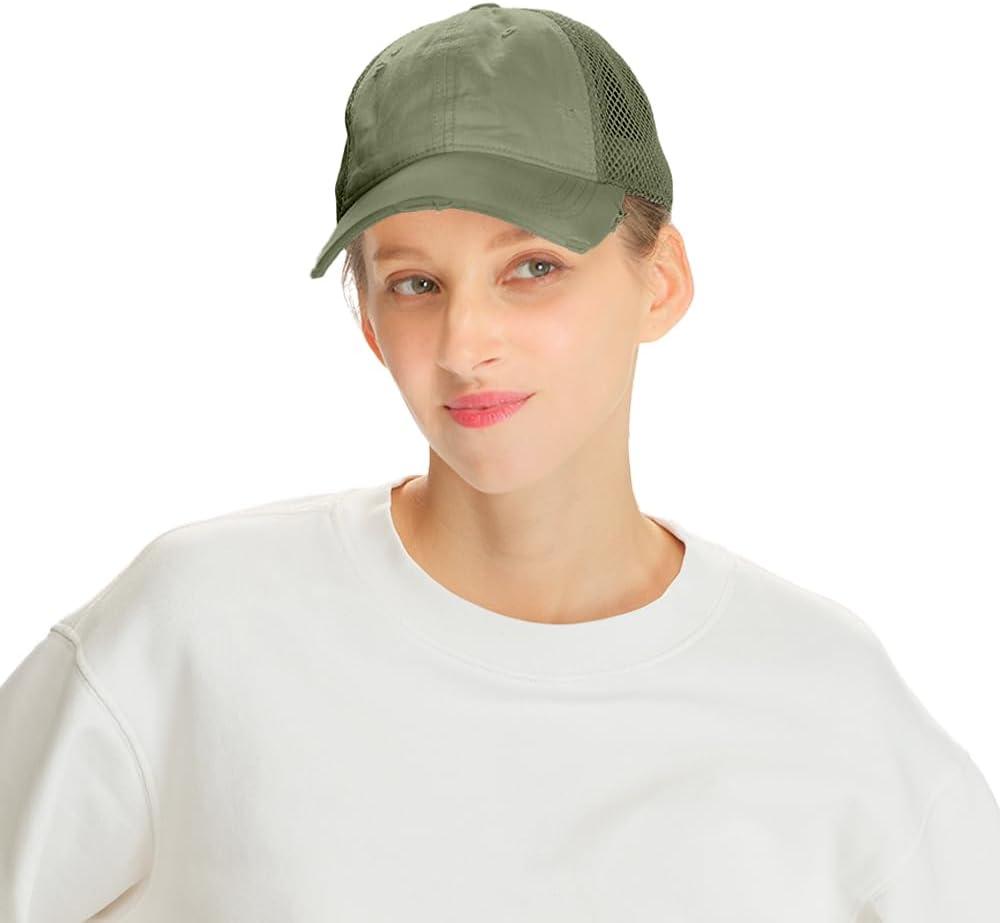 imageCC Pony Cap for WomenSolid Cottonolive