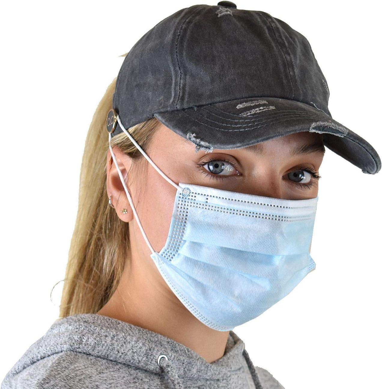 imageCC Ponycap Criss Cross Messy Bun Side Button for Mask Adjustable Baseball CapCharcoal