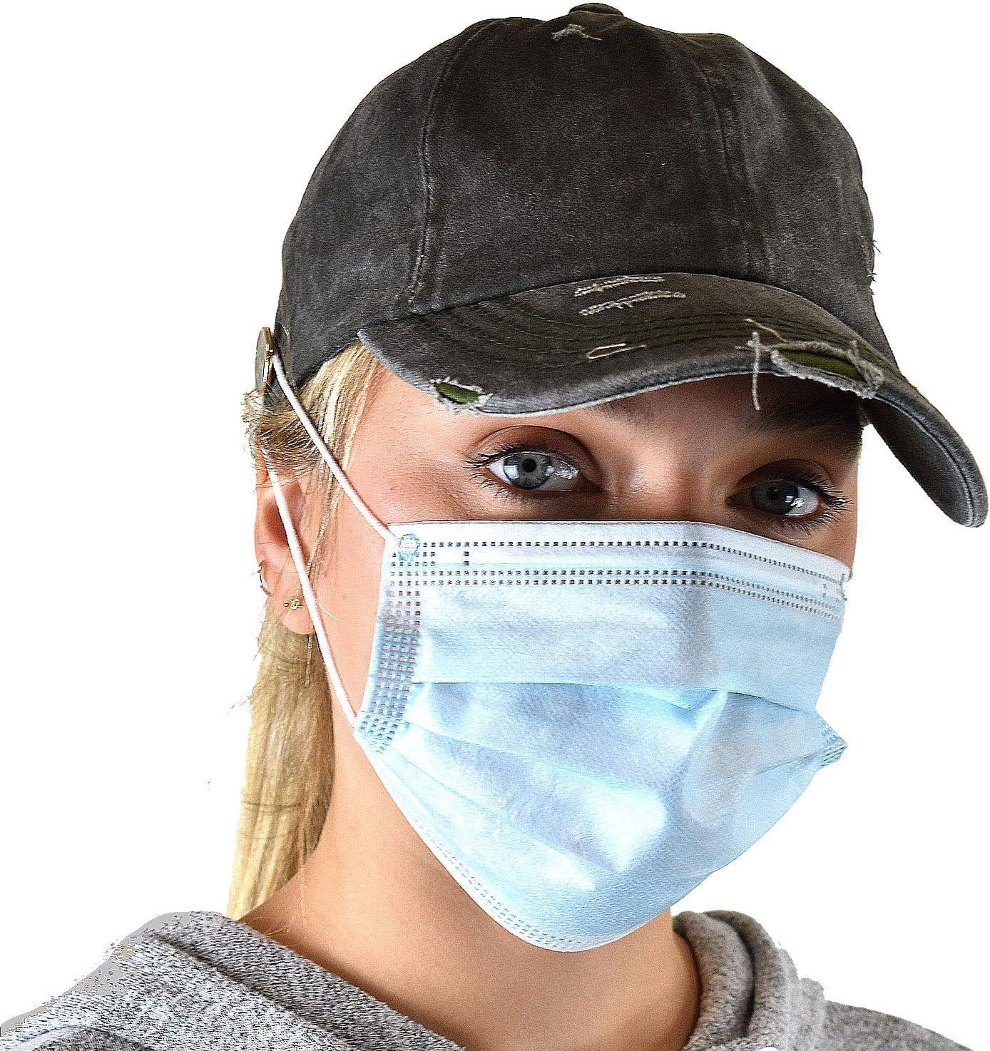 imageCC Ponycap Criss Cross Messy Bun Side Button for Mask Adjustable Baseball CapDark Olive