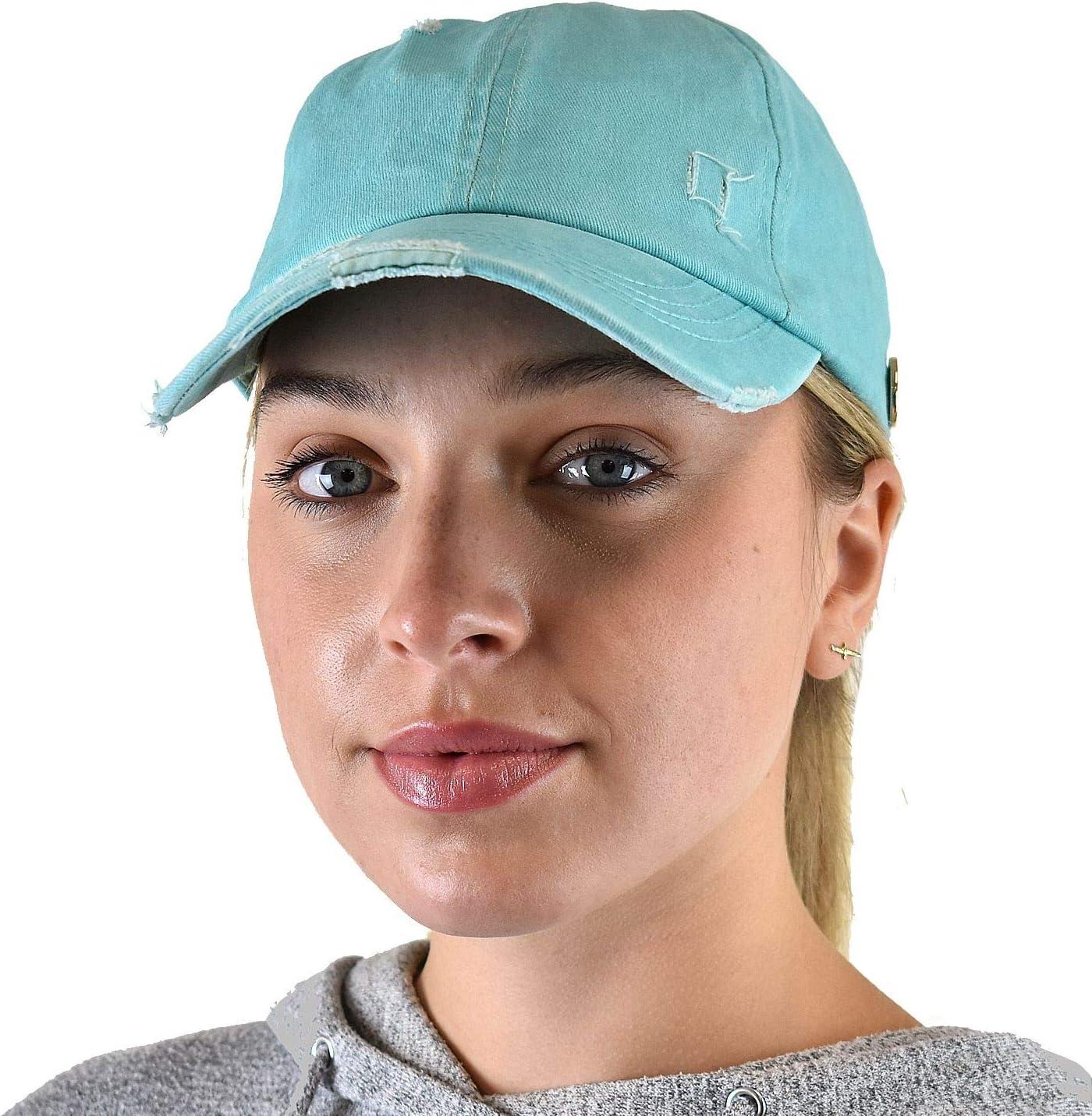 imageCC Ponycap Criss Cross Messy Bun Side Button for Mask Adjustable Baseball CapMint