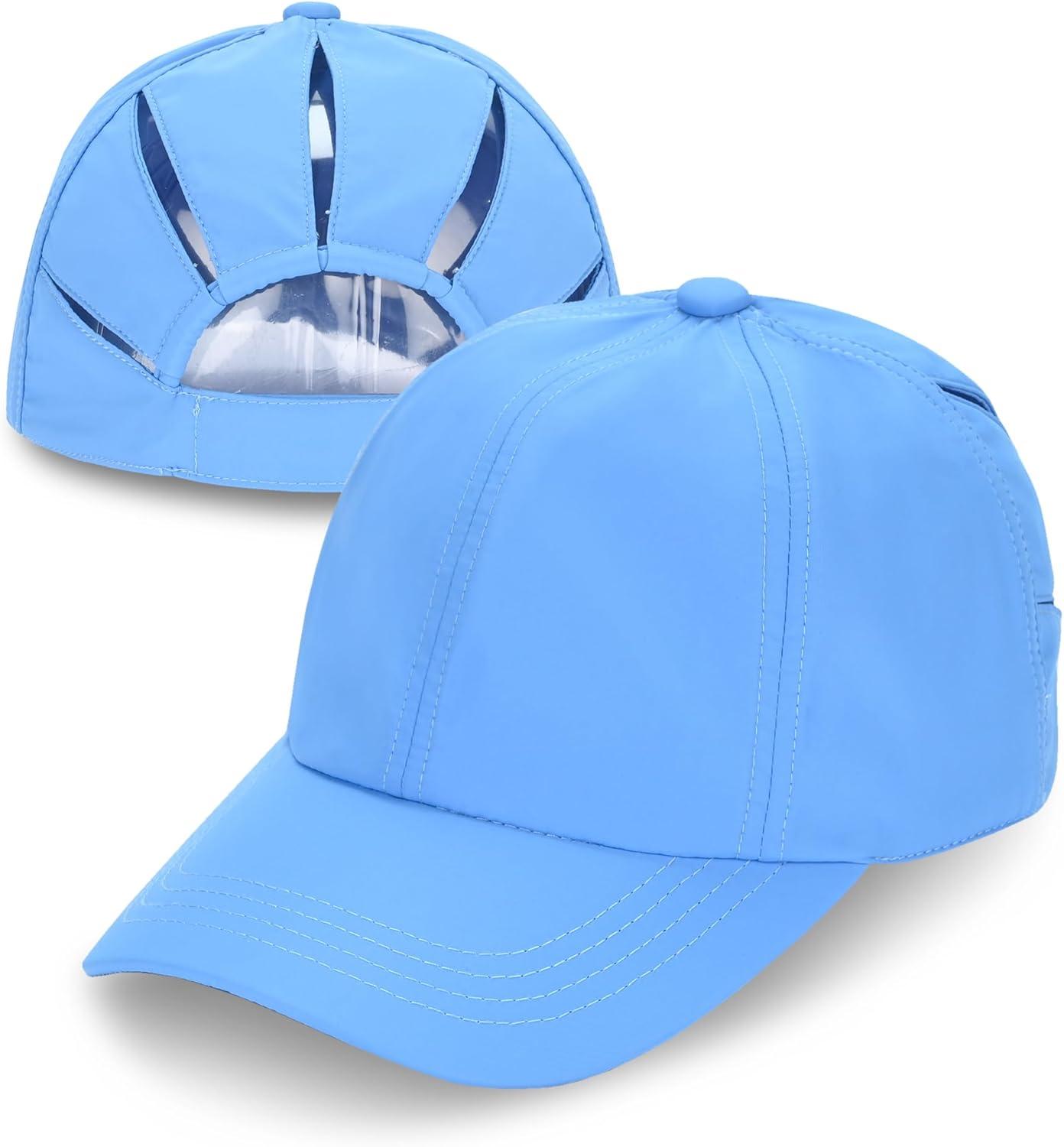 imageCC Ponycap Messy High Bun Ponytail Adjustable Trucker Baseball Cap HatDenim