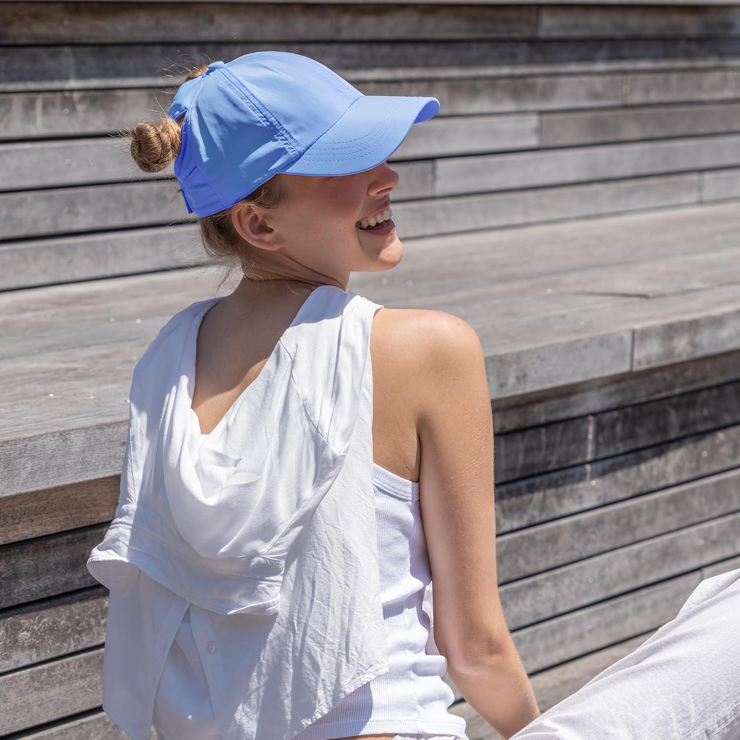 imageCC Ponycap Messy High Bun Ponytail Adjustable Trucker Baseball Cap HatDenim