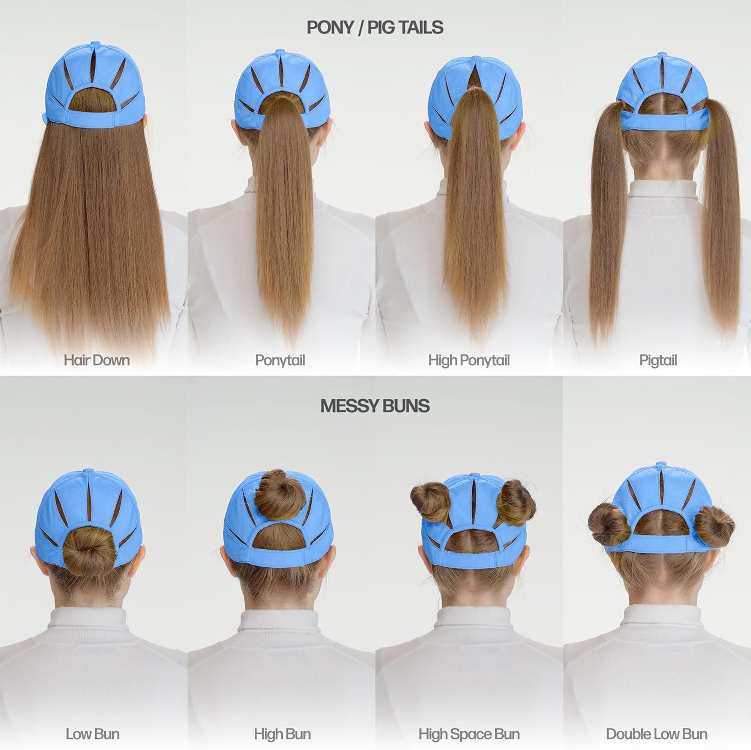 imageCC Ponycap Messy High Bun Ponytail Adjustable Trucker Baseball Cap HatDenim