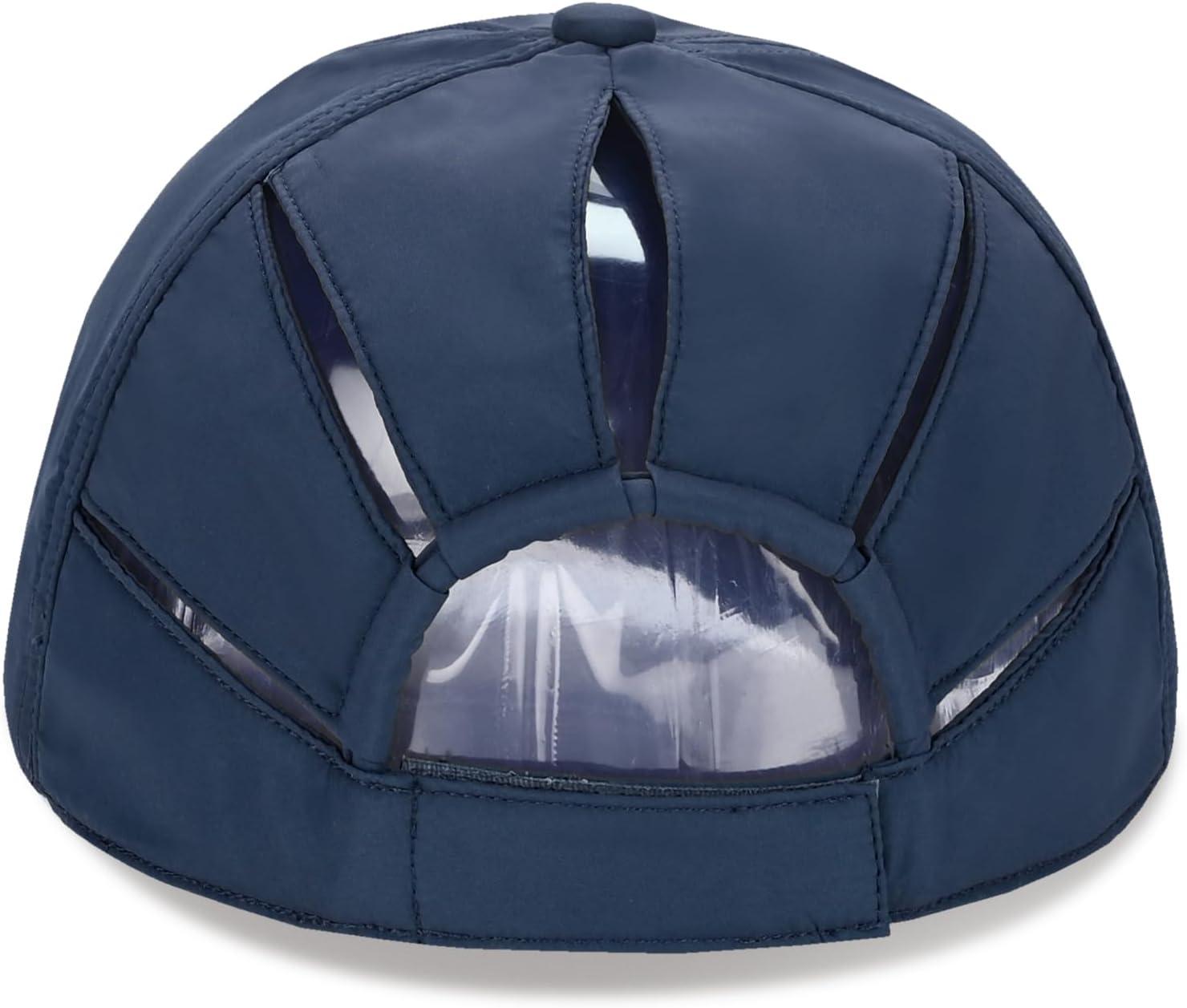imageCC Ponycap Messy High Bun Ponytail Adjustable Trucker Baseball Cap HatNavy