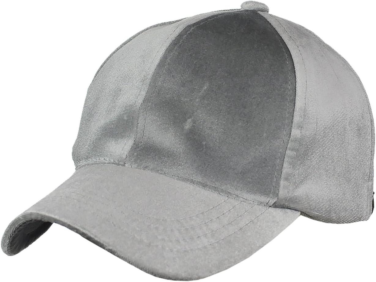 imageCC Ponycap Messy High Bun Ponytail Soft Velvet Adjustable Baseball Cap HatLight Gray