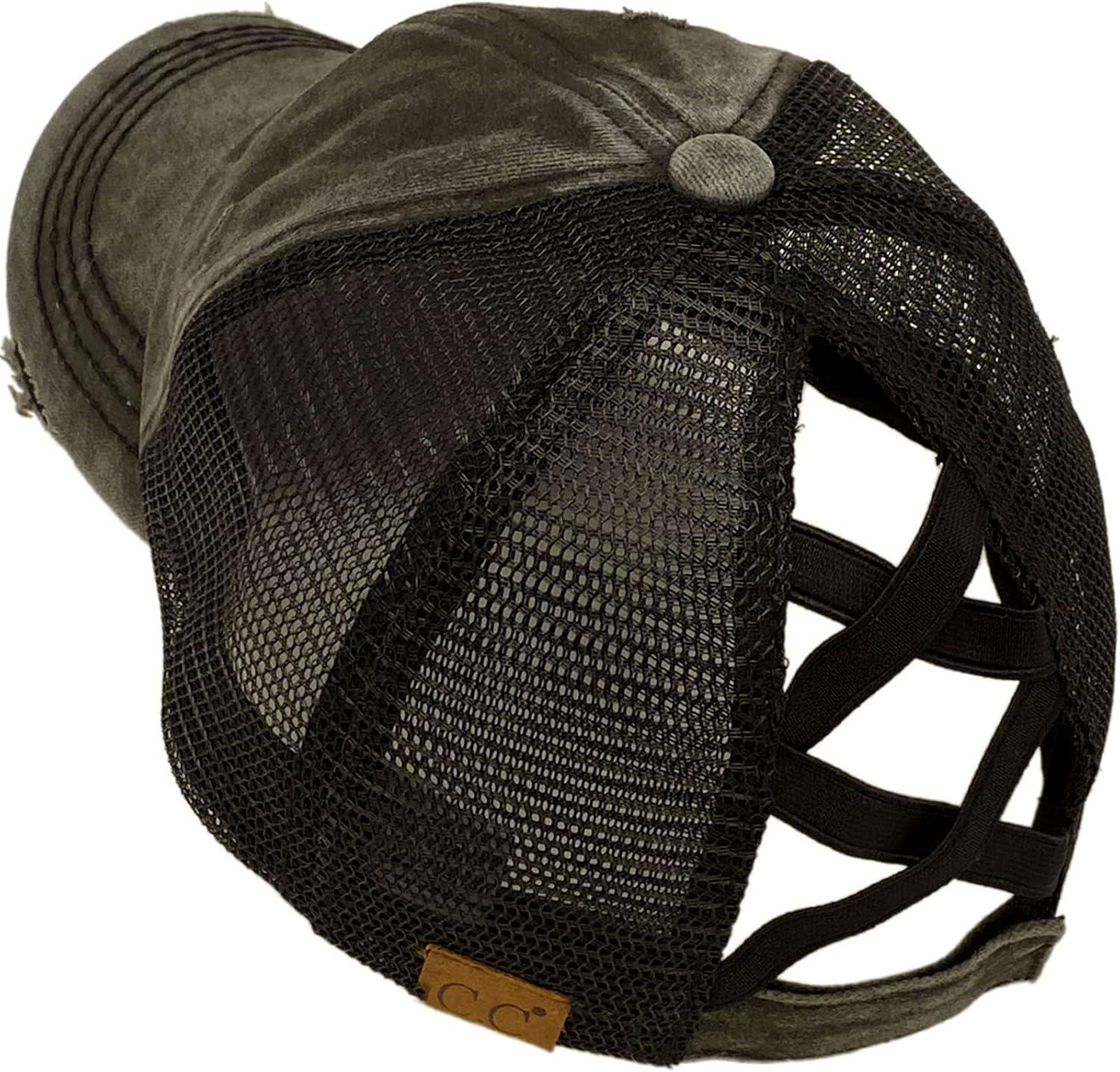 imageCC Ponytail Criss Cross Messy Buns Ponycaps Baseball Cap Dad Trucker Mesh Hat Distressed Patch Tequila Lime Sunshine Black