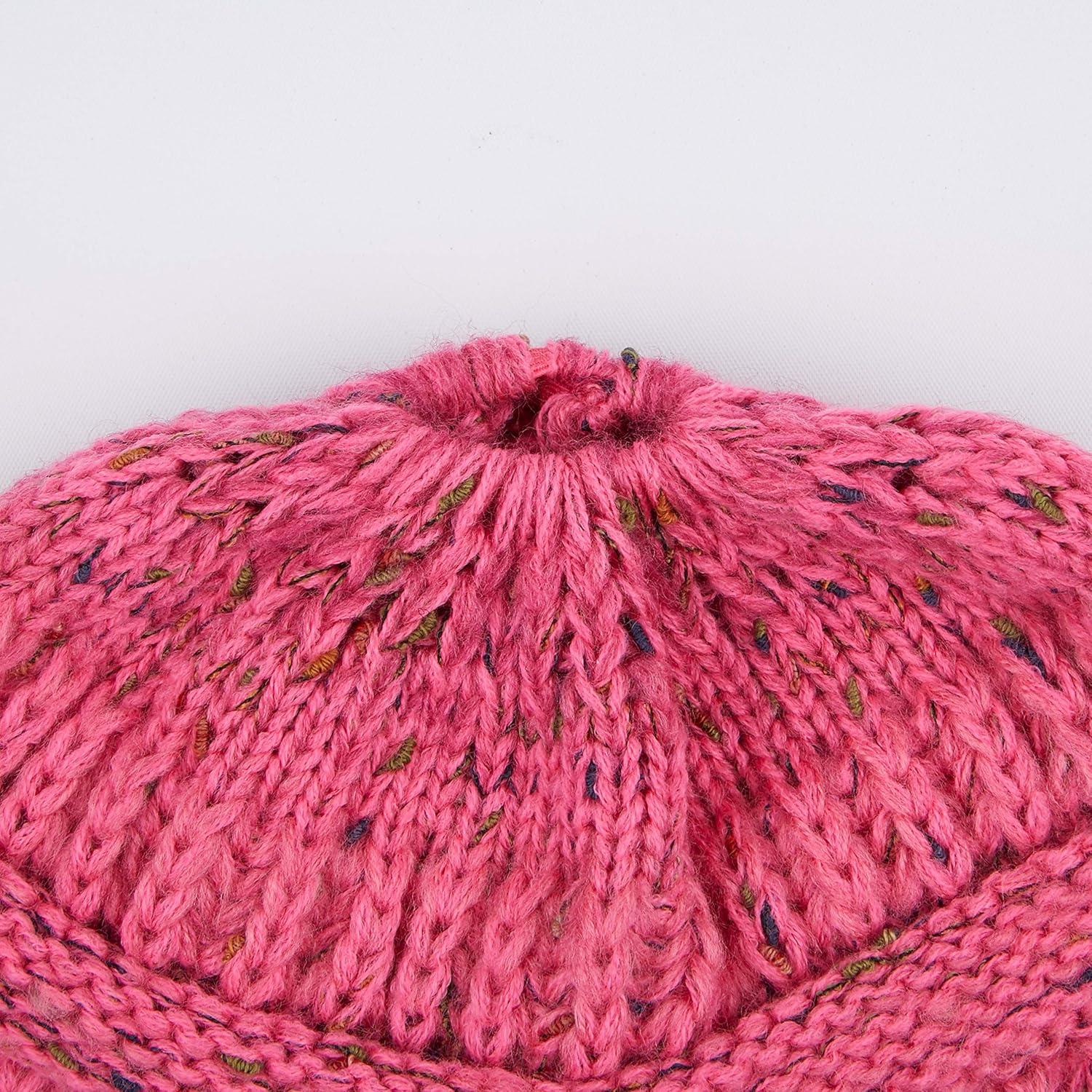 imageCC Ribbed Confetti Knit Beanie Tail Hat for Adult MB33Bubblegumpink Ombre