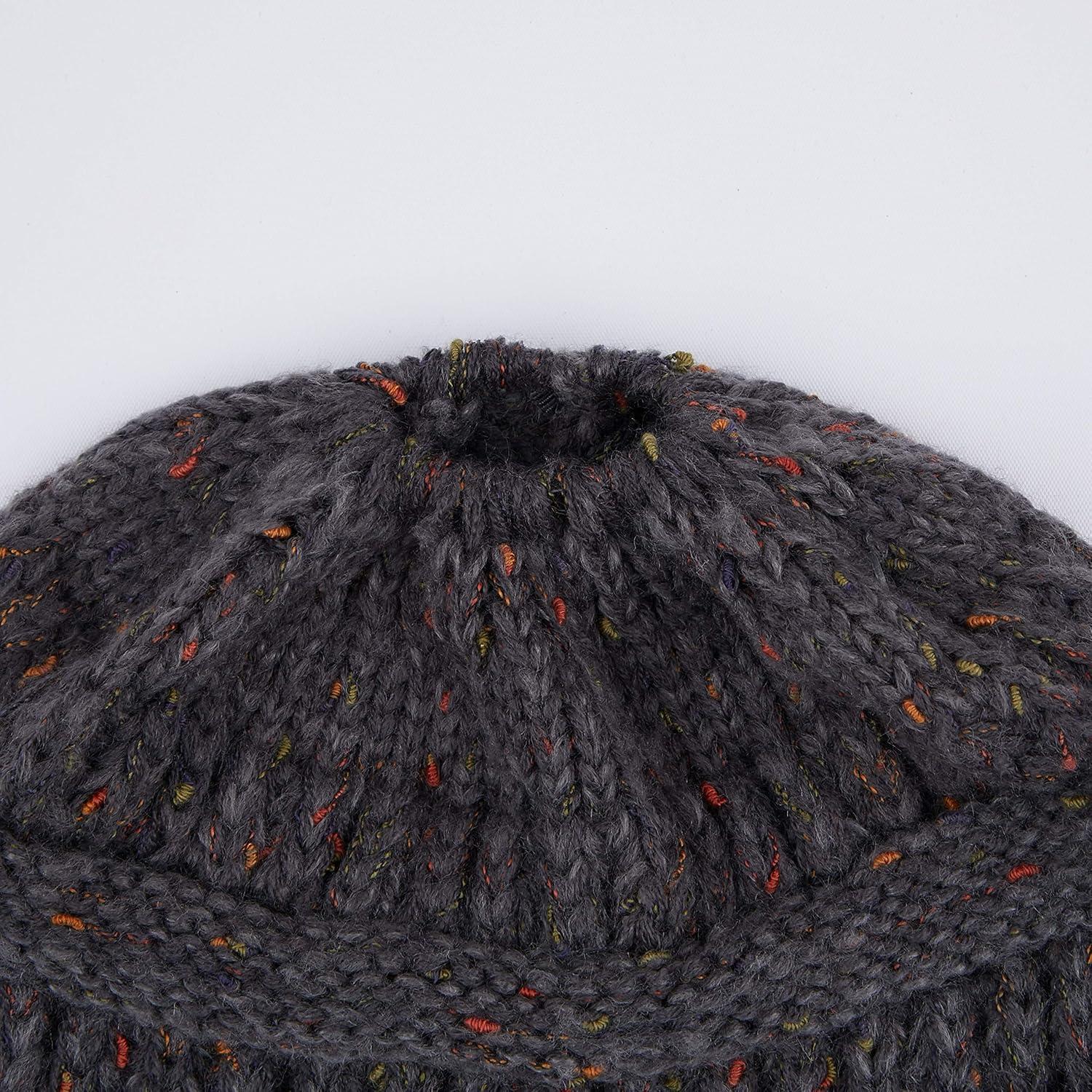 imageCC Ribbed Confetti Knit Beanie Tail Hat for Adult MB33Dkmelgrey Ombre