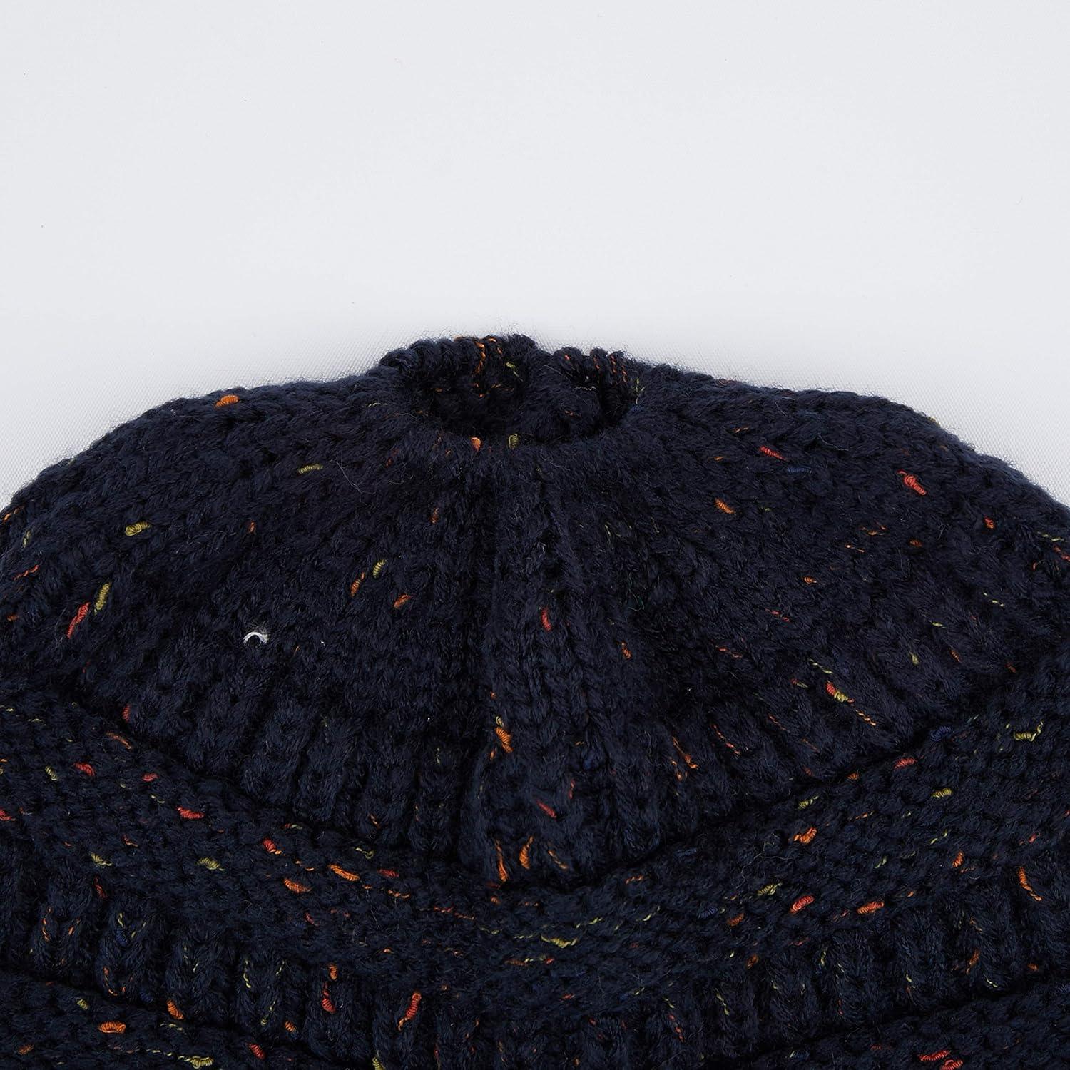 imageCC Ribbed Confetti Knit Beanie Tail Hat for Adult MB33Navy