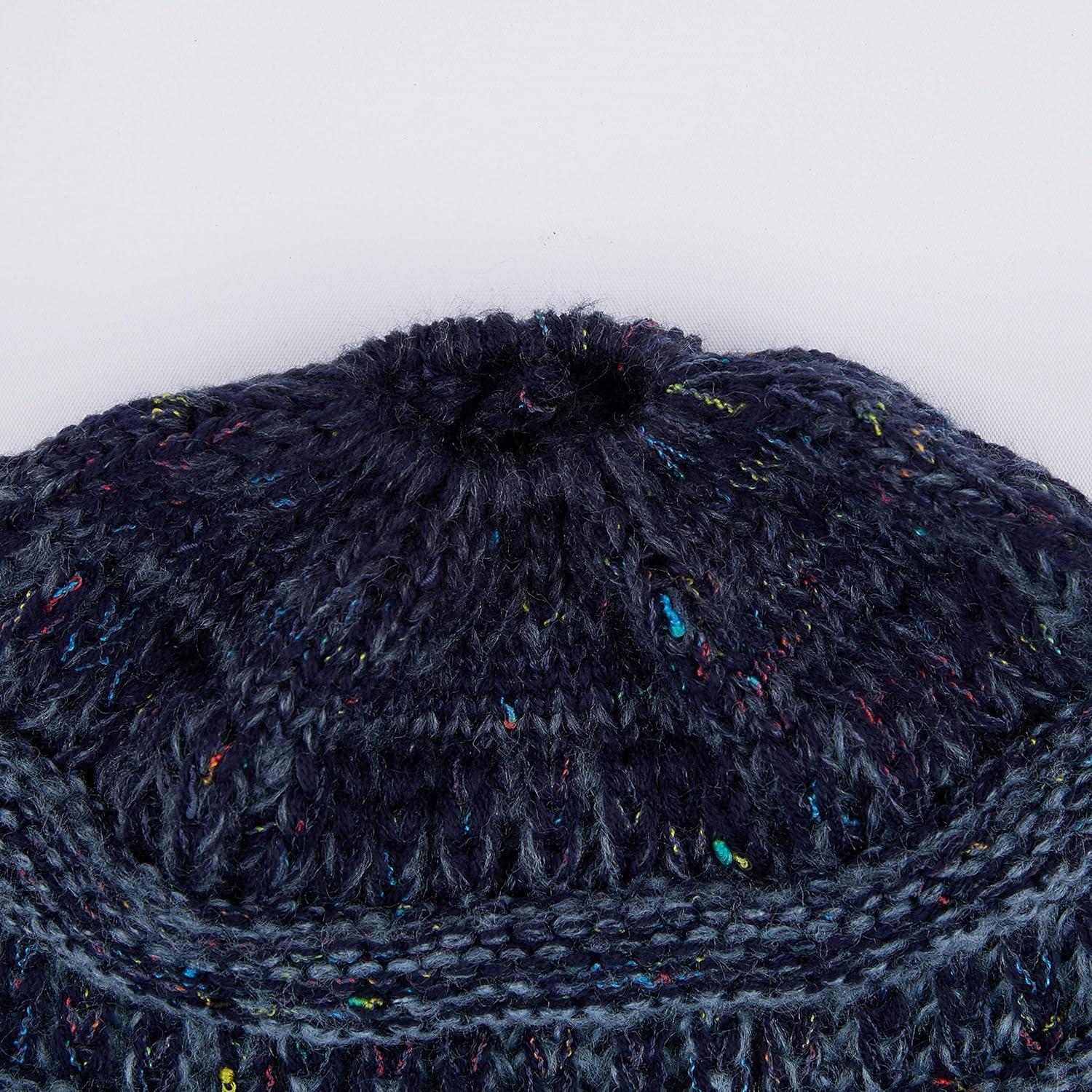 imageCC Ribbed Confetti Knit Beanie Tail Hat for Adult MB33Navy Ombre