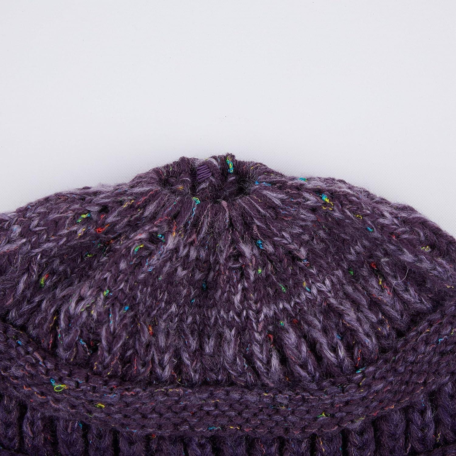 imageCC Ribbed Confetti Knit Beanie Tail Hat for Adult MB33Purple Ombre
