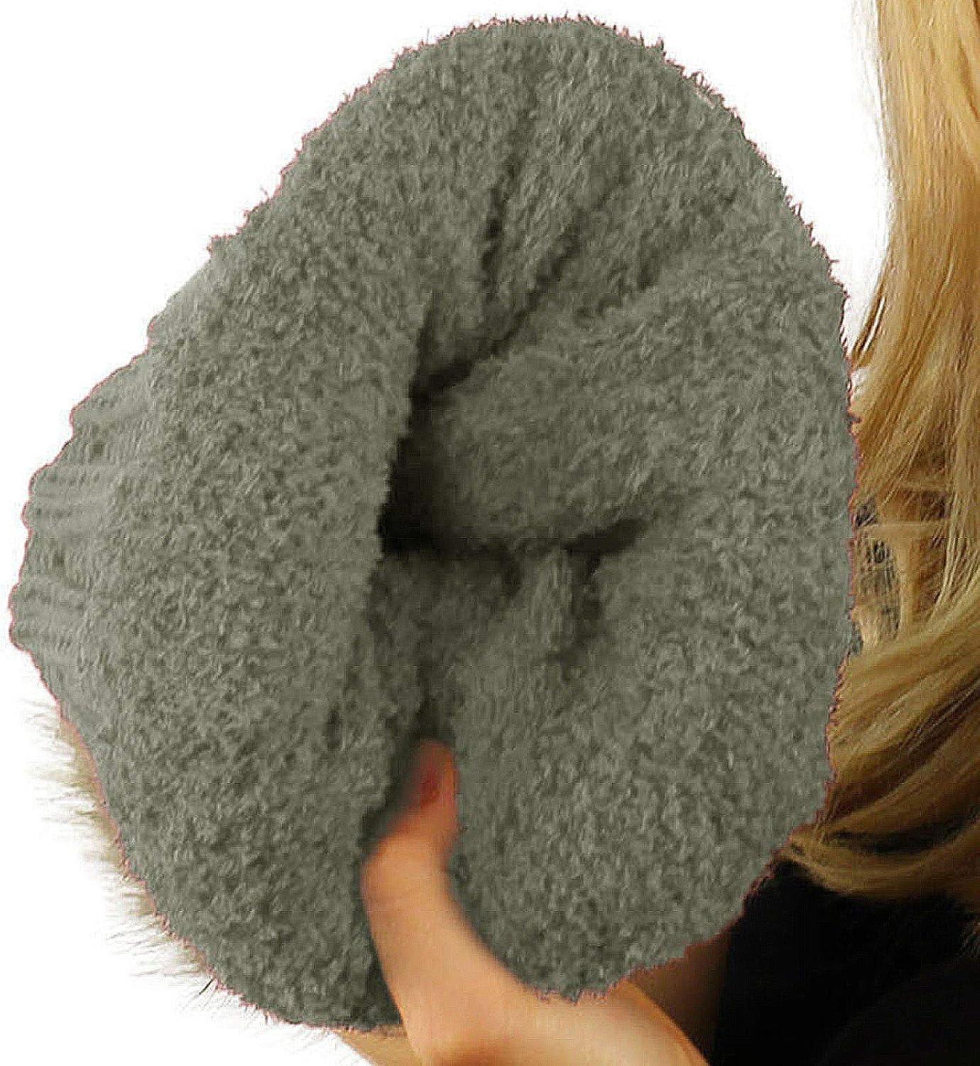 imageCC Toddler Sherpa Fuzzy Lining Baby Beanie Hat for Kid Chunky Knitted with Pom Pom for Boys Girls Ages 25 YearsLt Melange Gray
