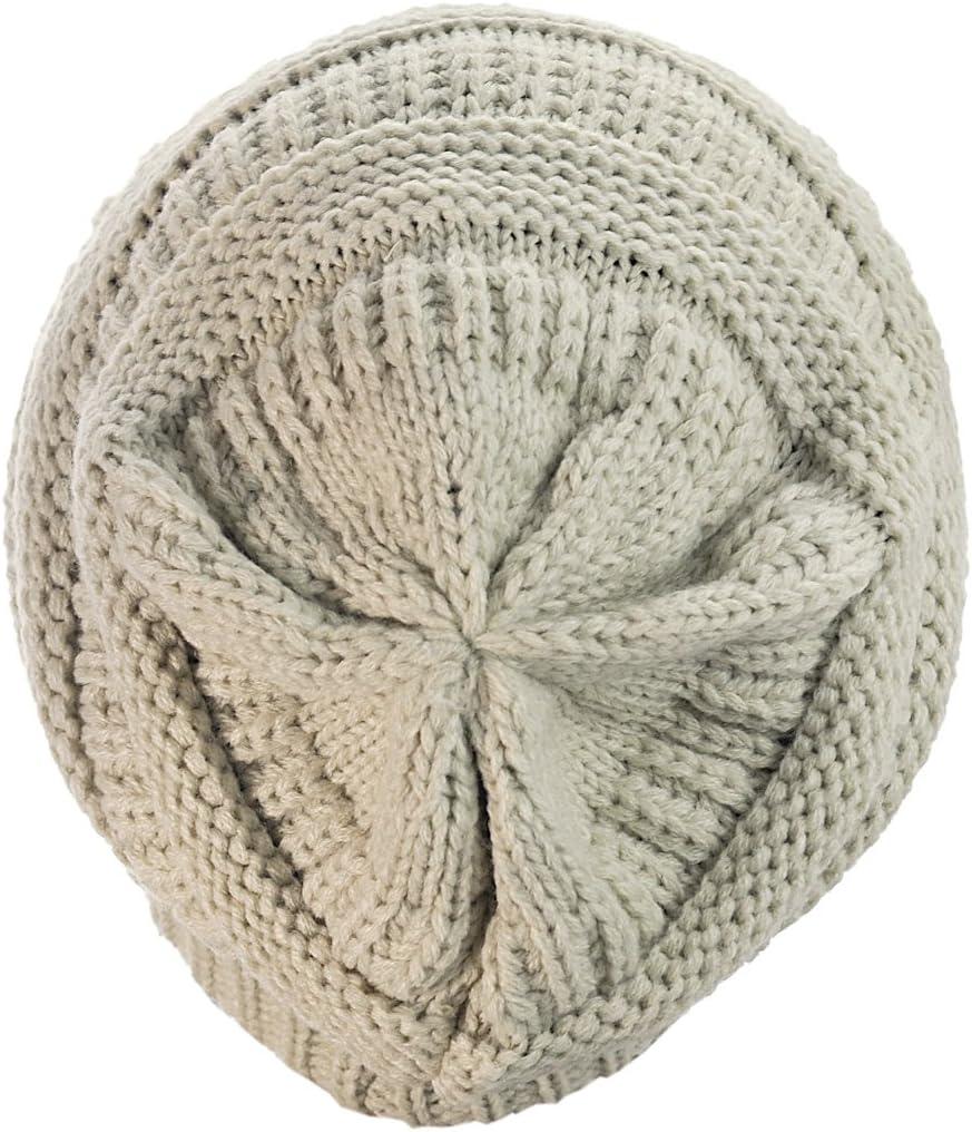 imageCC Trendy Warm Chunky Soft Stretch Cable Knit BeanieBeige