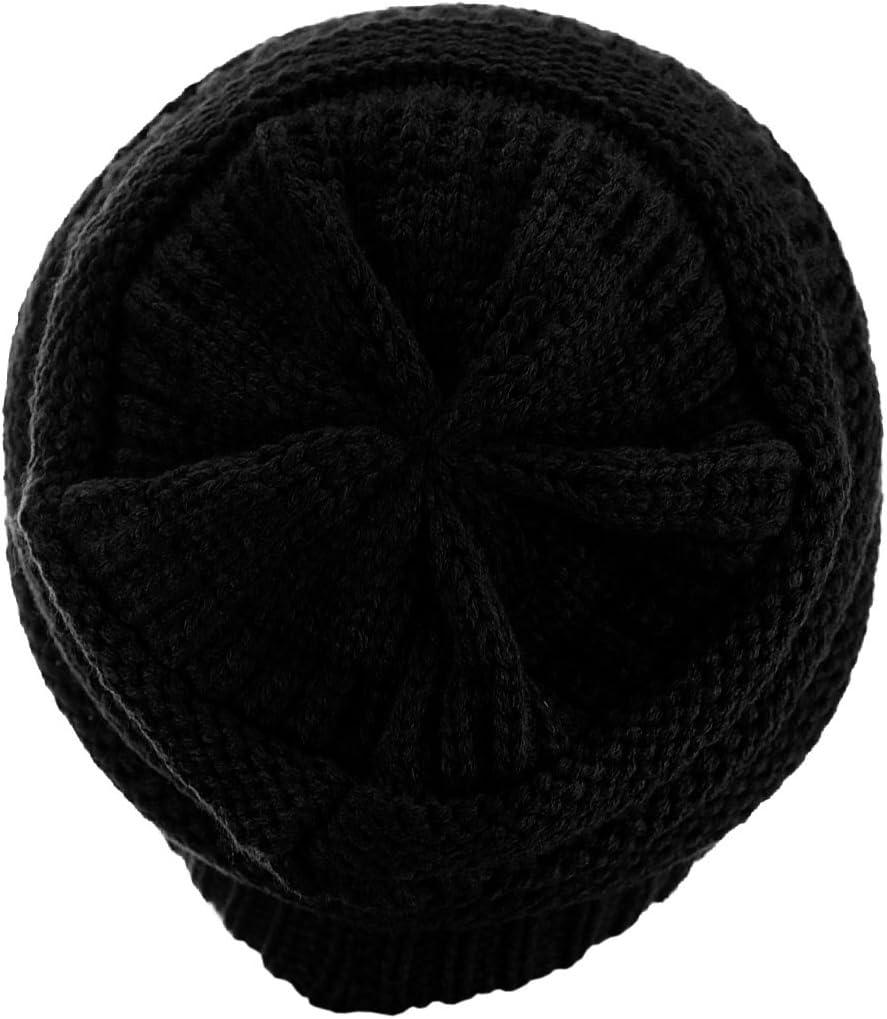 imageCC Trendy Warm Chunky Soft Stretch Cable Knit BeanieBlack