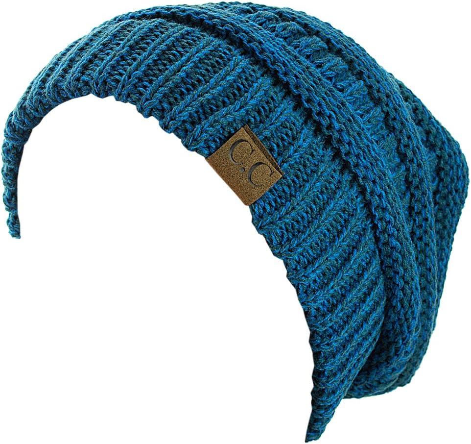 imageCC Trendy Warm Chunky Soft Stretch Cable Knit BeanieBlueTeal