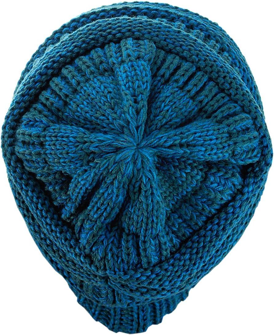 imageCC Trendy Warm Chunky Soft Stretch Cable Knit BeanieBlueTeal
