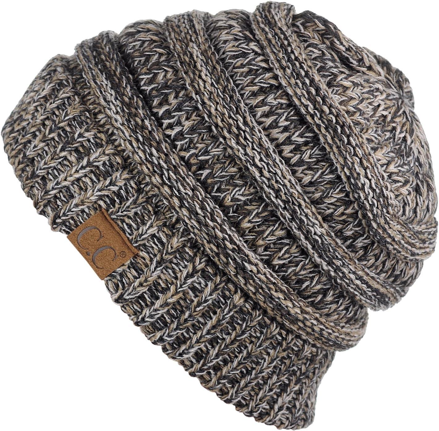 imageCC Trendy Warm Chunky Soft Stretch Cable Knit BeanieCamelGrayBlack