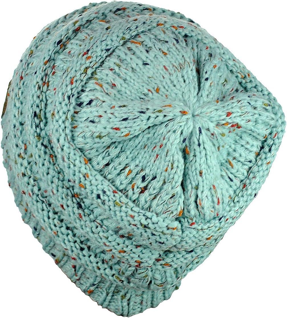 imageCC Trendy Warm Chunky Soft Stretch Cable Knit BeanieConfetti Mint