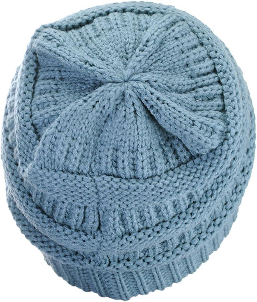 imageCC Trendy Warm Chunky Soft Stretch Cable Knit BeanieDenim
