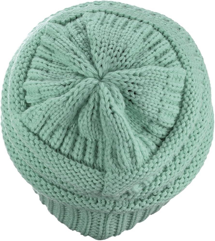 imageCC Trendy Warm Chunky Soft Stretch Cable Knit BeanieMint