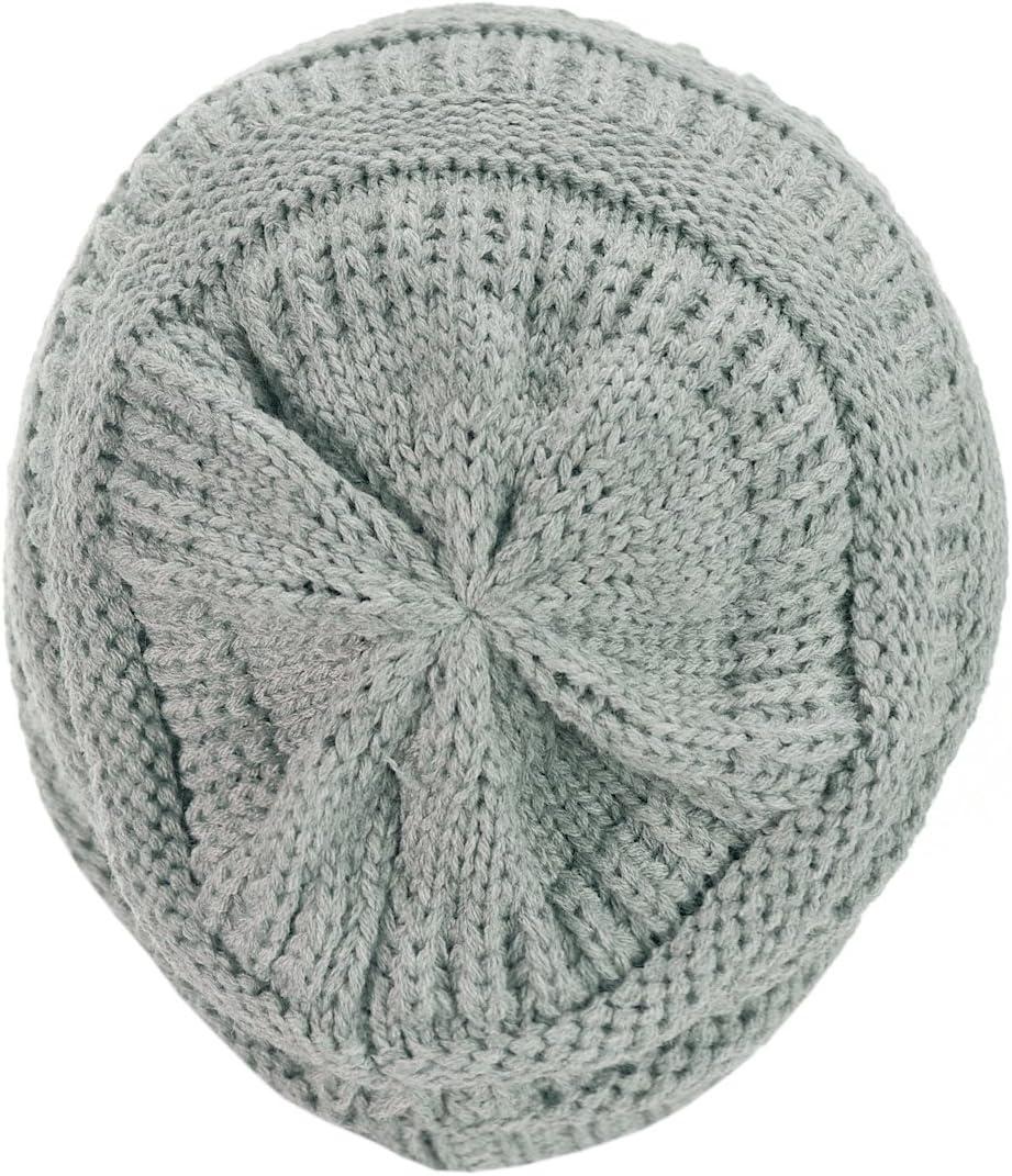 imageCC Trendy Warm Chunky Soft Stretch Cable Knit BeanieNatural Grey
