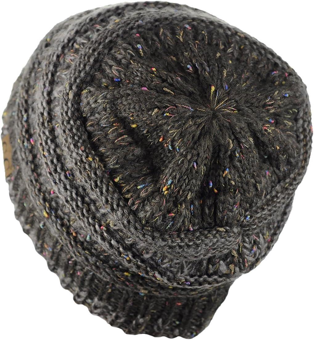 imageCC Trendy Warm Chunky Soft Stretch Cable Knit BeanieOmbre Brown