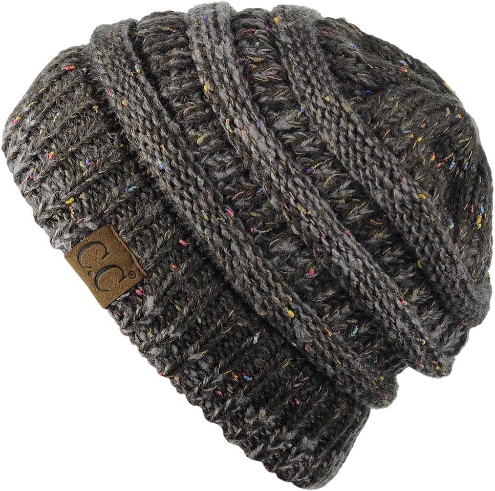 imageCC Trendy Warm Chunky Soft Stretch Cable Knit BeanieOmbre Brown