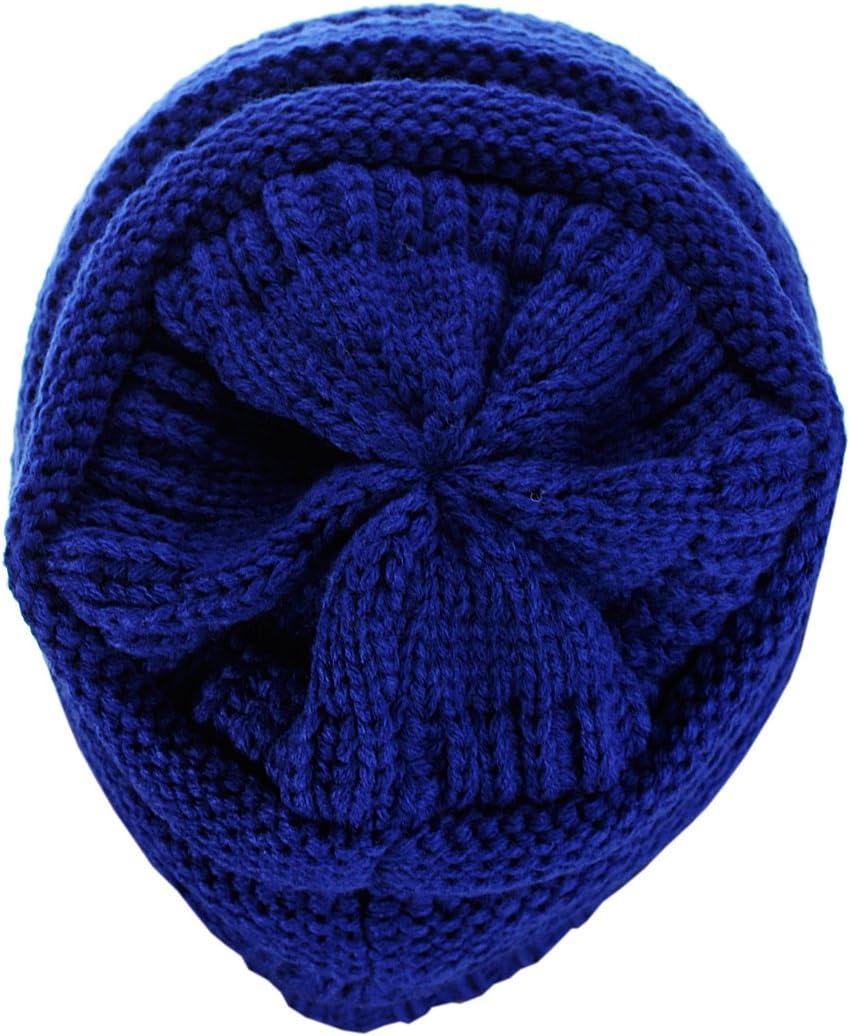 imageCC Trendy Warm Chunky Soft Stretch Cable Knit BeanieRoyal