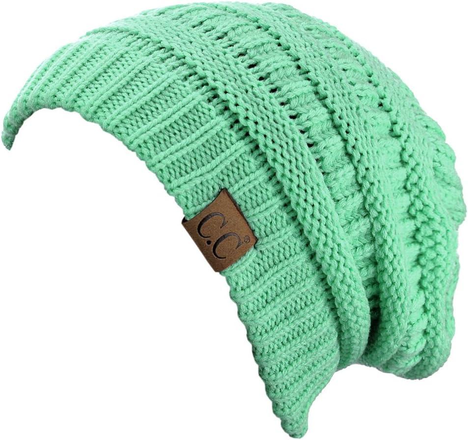 imageCC Trendy Warm Chunky Soft Stretch Cable Knit BeanieSage