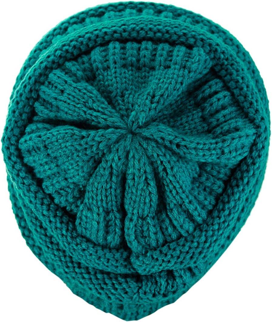 imageCC Trendy Warm Chunky Soft Stretch Cable Knit BeanieTeal