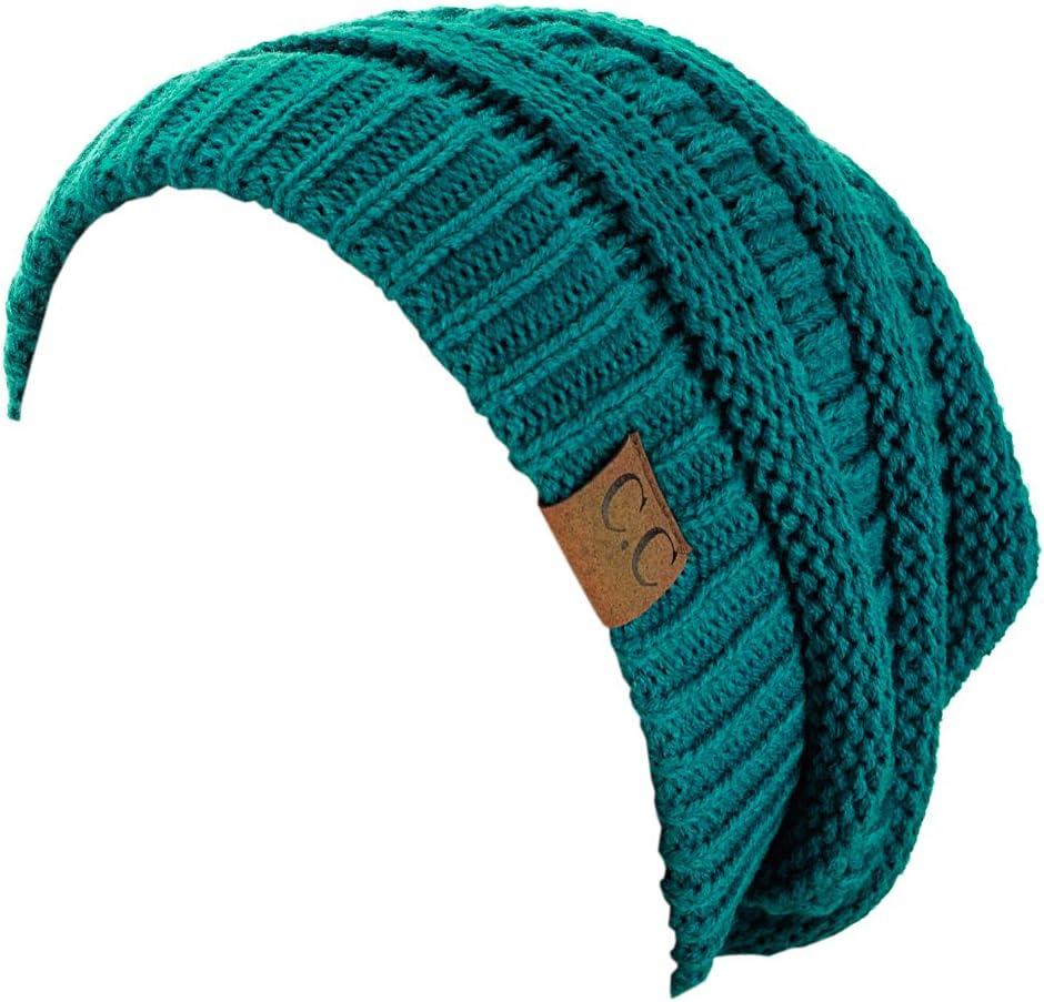 imageCC Trendy Warm Chunky Soft Stretch Cable Knit BeanieTeal