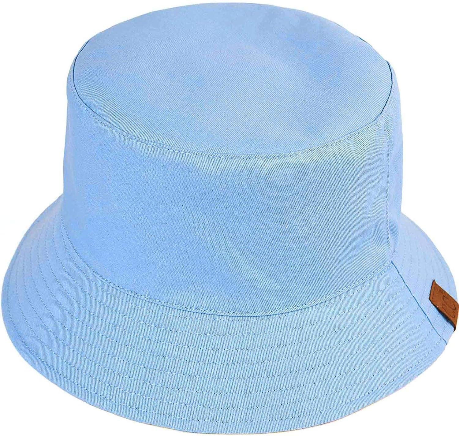 imageCC Unisex Packable Bucket Sun Beach Pool Fisherman HatTie Dyed Hot PinkLt Blue