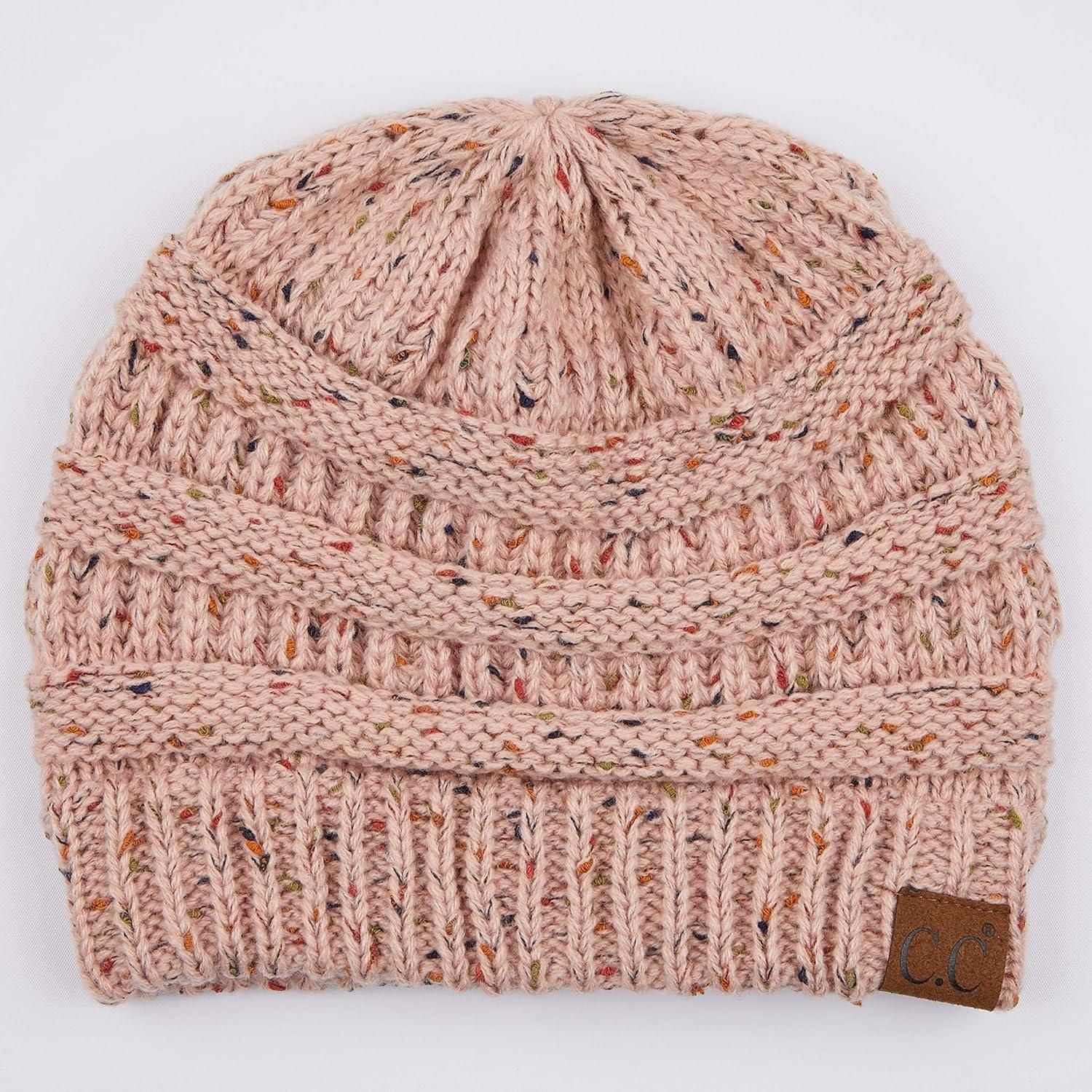 imageCC Unisex Ribbed Confetti Knit Beanie HAT33Indi Pink