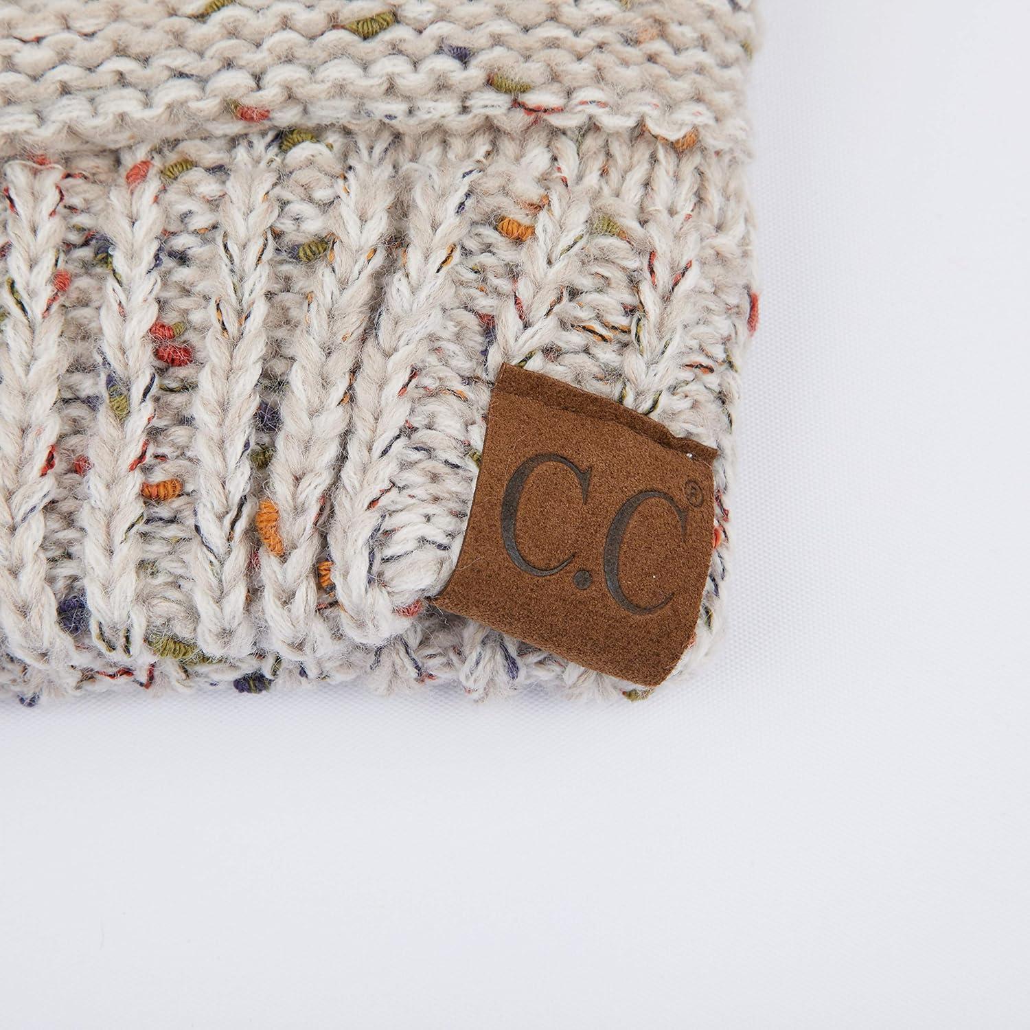 imageCC Unisex Ribbed Confetti Knit Beanie HAT33Oatmeal Ombre