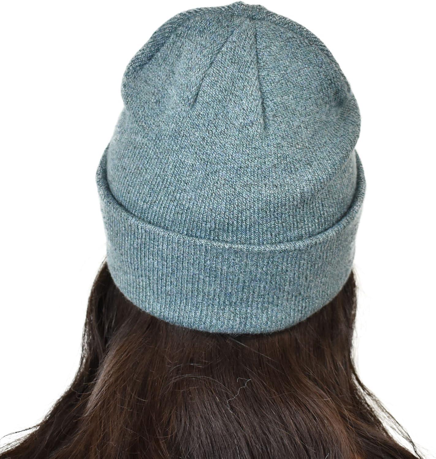 imageCC Unisex Soft Warm Acrylic Knit Cuffed Recycled Yarn BeanieHeather Forest
