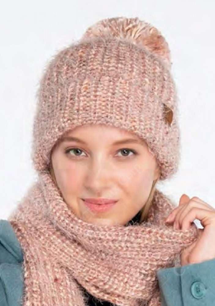 imageCC Unisex Warm Soft Knit Pom Beanie HatFuzzy Ivory